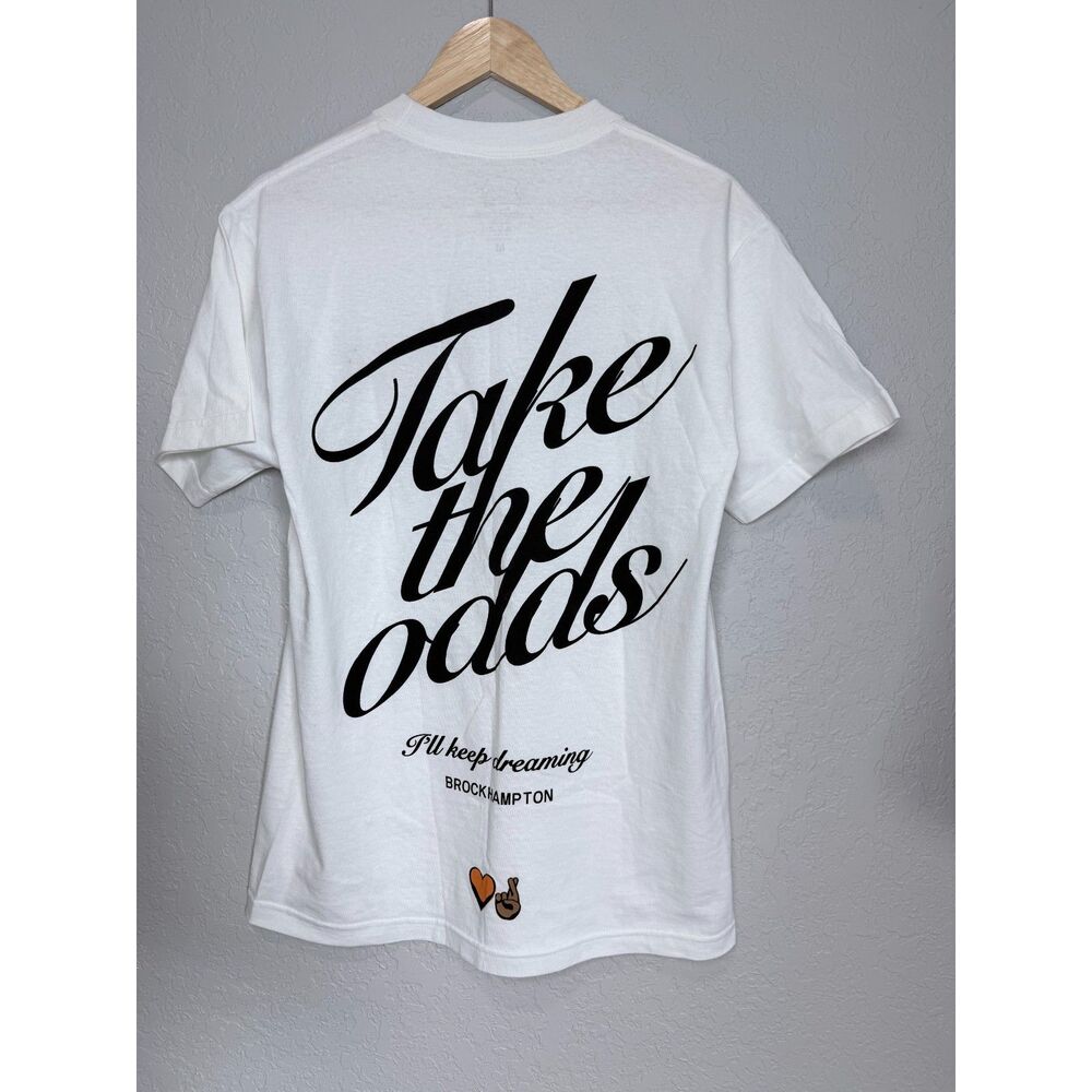 BROCKHAMPTON Ginger Take the Odds T-Shirt M White Graphic Rap Merch Streetwear